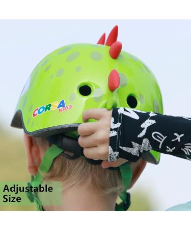 ATPHFETY Toddler Kids Bike Helmet | Multi-Sport Helmet for Cycling Skateboard Scooter Skating | S 50-54 cm Green Dragon - Buy Online on GoSupps.com