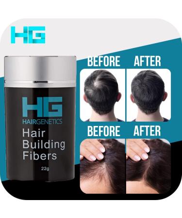 Hair Genetics Dark Brown Hair Fibres (Dark Brown 22g) Hair Fibers for Hair Loss Treatment and Thinning Hair - Buy Online on GoSupps.com