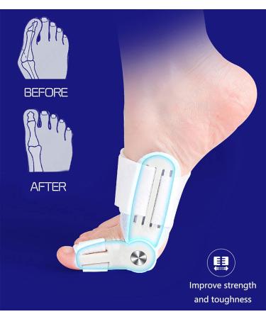 ALINZO Bunion Corrector for Women & Men - Adjustable Orthopedic Toe Straightener Splint with Silicone Inner Pad for Bunion Relief - 1PC (White) - Buy Online on GoSupps.com