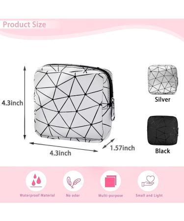 2 Pack Waterproof Tampon Storage Bags - Mini Zipper Bags for Women | Tampon Binding Storage in Green & Black - Buy Online on GoSupps.com