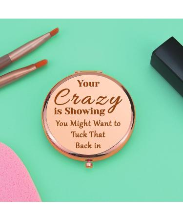 Compact Makeup Mirror: Funny and Inspirational Gifts for Women - Perfect for Friends, Coworkers, Bosses - Sarcasm Makeup Mirror for Christmas, Birthday - Buy Online on GoSupps.com