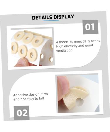 GLEAVI 4sheets Latex Corn Stickers Toe Corn Remover Cushions Pads Corn Shoes Sticker Silicone Gel Feet Corn Pad Toe Corn Cushions Foam Stickers Gel Corn Foot Patch Latex Sponge Emulsion - Buy Online on GoSupps.com
