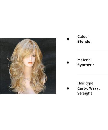 ColorfulPanda Long Curly Blonde Wig for Women - Heat Resistant Synthetic Wig for Cosplay and Halloween - Buy Online on GoSupps.com