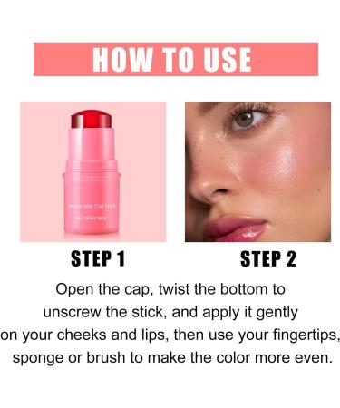 Water Jelly Tint Stick Blush lip gloss stick Milk Cooling Water Jelly Tint Lip Gloss Sheer Lip & Cheek Stain Milk Jelly Tint Jelly Blush Stick Long Lasting Jelly Texture Moisturising (#4 Rose Pink) - Buy Online on GoSupps.com