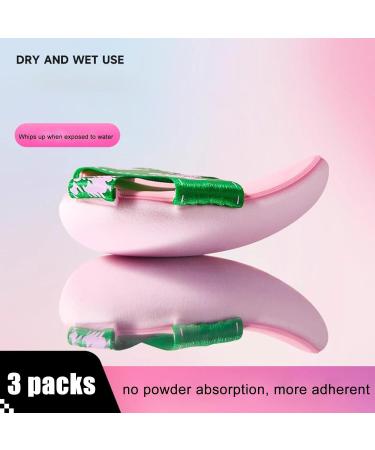 Face Powder Puff | High-Density and Flexible Blender Sponge 3 Cosmetic Foundation Applicator Soft Triangle Face Puff For Wet And Dry Use Beauty Makeup Tools - Buy Online on GoSupps.com