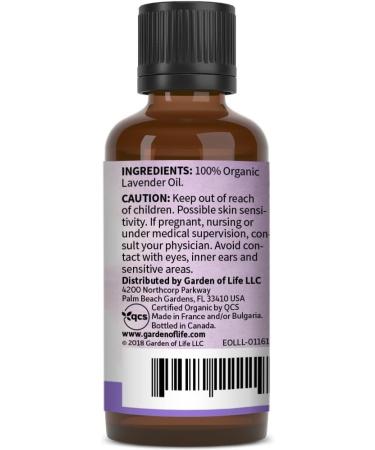Garden of Life Lavender Essential Oil 30ml - Organic, Pure, Non-GMO for Aromatherapy & Skincare - Buy Online on GoSupps.com