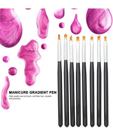 DIY Manicure Brush Set - 8 Pcs Soft Bristle Pens for Beautiful Flower Patterns - Buy Online on GoSupps.com