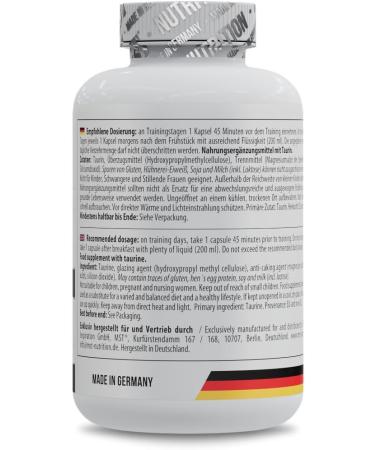  MST MST Nutrition Taurine - High Dosed Amino Acid Supplement - 100% Pure Taurine Powder - Supports Concentration and Performance - Buy Online on GoSupps.com