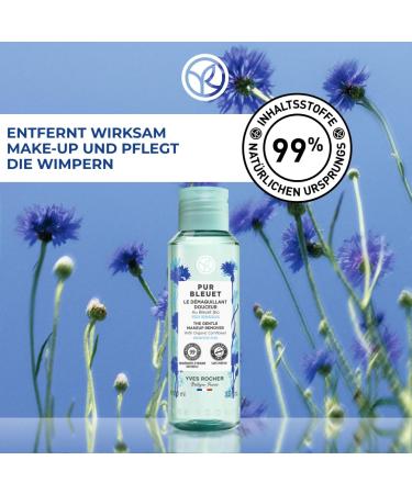 Yves Rocher Pur Bleuet Mild Eye Make-Up Remover | Gentle Makeup Removal for Lashes & Lids | Soothing Organic Flower Extract - Buy Online on GoSupps.com