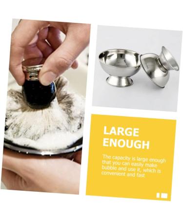 Beaupretty High-Impact Shell Shaving Soap Bowl & Razor Brush | Rustproof Steel Travel Holder for Foam Shaving - Buy Online on GoSupps.com