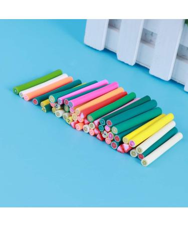 50pcs Soft Ceramics Nail Art Stickers 3D Colorful Manicure Sticks for DIY Decoration 5 x 50 mm (Fruit Style) - Buy Online on GoSupps.com