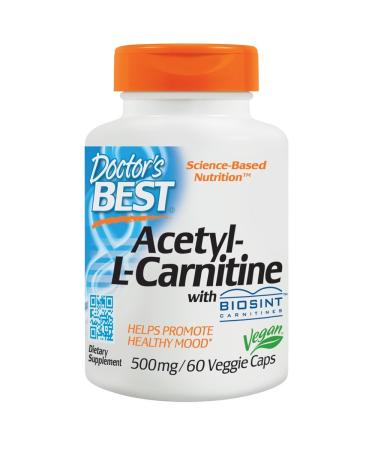 Doctor's Best - Best Acetyl-L-Carnitine Featuring Sigma Tau Carnitine 588 mg. - 60 Capsules
