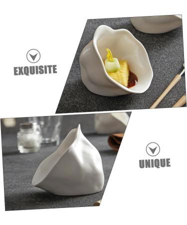 Mikinona Porcelain Dip Dish 3pcs The Dish Tomato Paste Bowls Cake Plates Sauce Bowl Small Flavor Dish Ceramic ES Condiment Dish Vinegar Dish Digging Bowl Fries Ceramics Butter Dish White - Buy Online on GoSupps.com