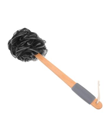 Charcoal Bath Ball Shower Sponge for Women Body Scrubber Loofah Long Handle Shower Sponge Body Scrubber for Adults Skin Cleaning Scrubber Shower Supplies Bathing Scrubber