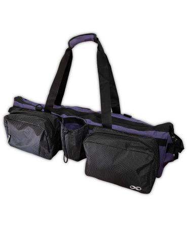 YogaAddict Yoga Mat Tote Bag Supreme and Carriers with Pocket & Zipper, 30" Long, Extra Large, Fit Most Mat Size, Pilates, Gym, Compartment for Yoga Block, Easy Access Purple Snow - 30" Long