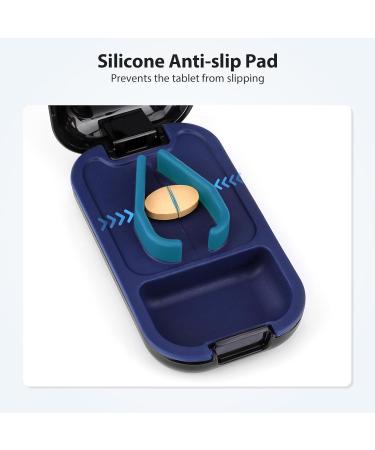 Opret Pill Cutter Splitter with Blade for Small & Large Pills - Black | Cut Tablets, Vitamins, Medicines in Half/Quarter - Buy Online on GoSupps.com