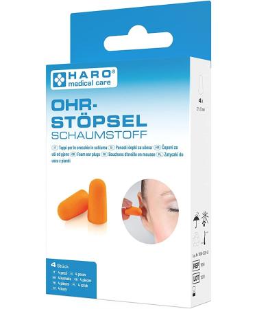 Shop Haro Medical Care Noise Stop Earplugs (6 Pieces) - Enhance Calm Sleep & Focus - Effective Noise Protection for Travel & Daily Use - Buy Online on GoSupps.com