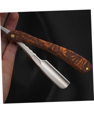 Frcolor Men's Hairdressing Blade Razor | Straight Shave Barber Tools | Premium Wood Handle for Daily Use - Buy Online on GoSupps.com