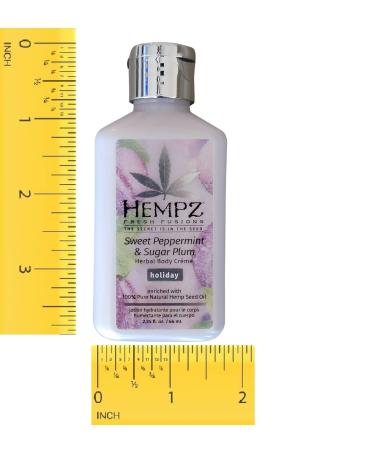 Hempz Triple Moisture Sweet Peppermint & Sugar Plum Body Creme - 2.25oz | Hydrating Body Lotion - Buy Online on GoSupps.com