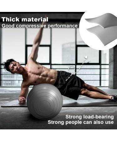 STOROMO Peanut Ball 23x12 inch Gray - Yoga & Pregnancy Exercise Ball for Core Strength Training - Includes Pump - Buy Online on GoSupps.com