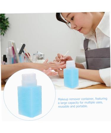 HAPINARY Alcohol Dispenser Makeup Remover Container Push down Pump Dispenser Nail Polish Remover Dispenser Pump Mini Water Dispenser Nail Polish Remover Bottle Plastic Travel Gel Square 6x5x13cm Blue - Buy Online on GoSupps.com