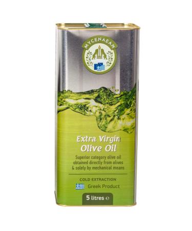 Mycenaean Mycenaean - Extra Crete Virgin Olive Oil First Cold Pressure | 5 L Bottle | For Hair Skin and Food
