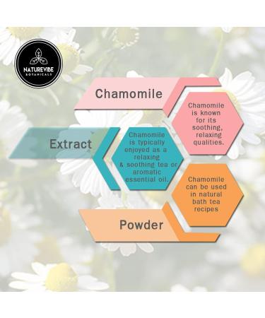 Naturevibe Botanicals Chamomile Extract Powder (3.52oz) - Pure and Natural Relaxation - Buy Online on GoSupps.com