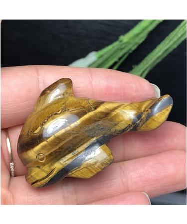 Natural Crystal Natural Stone Carved Tiger Eye Stone Cute Dolphin Rose Quartz Crystal Figurine Stone Statue Power Stone Crystal JZIGTDEM - Buy Online on GoSupps.com