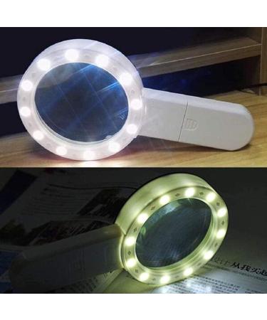 Lightweight Magnifying Glass Hd Optical 30 Times Handheld 12L Lamp Magnifier for Reading Maps-Watch Repair Magnifier Lofty Ambition - Buy Online on GoSupps.com