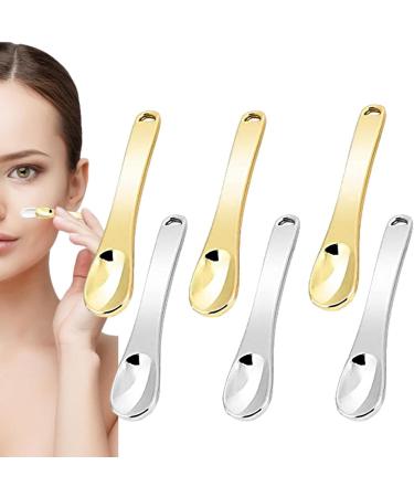 Beauty scoop cosmetic scoop 6x reusable lotion spatulas - Metal cosmetic applicator for creams lotions moisturizers beauty accessories - Buy Online on GoSupps.com