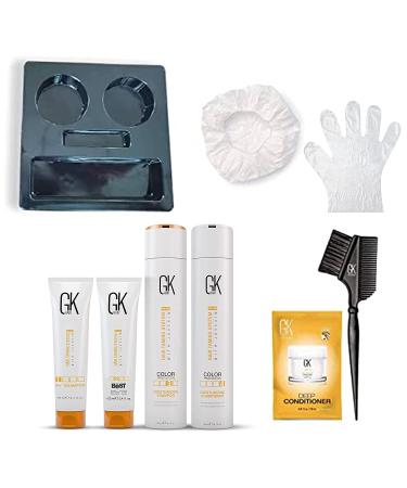 GK HAIR Global Keratin The Best Consumer Box Kit (10.1 Fl Oz/300ml) Smoothing Keratin Treatment Professional Brazilian Complex Blowout Straightening For Silky Smooth & Frizzy Hair - Formaldehyde Free Consumer Box Kit (10.1…