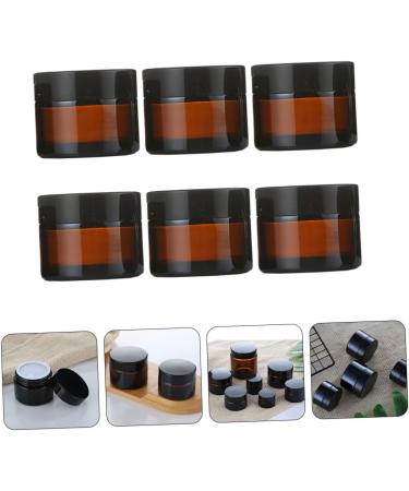 Angoily 6 Sets Cream Bottle Eye Cream Bottle Airless Clear Container with Lid Clear Jars Clear Round Jars Shot Glass with Lid Lotion Sample Cosmetic Travel Brown Glass With Cover - Buy Online on GoSupps.com