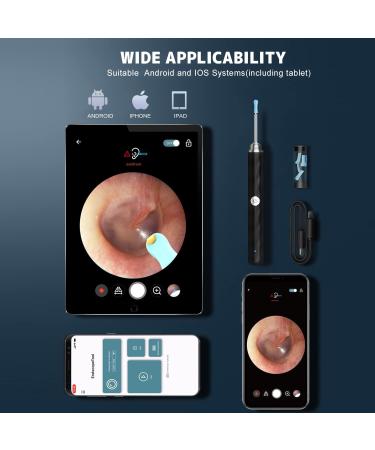 Ear Wax Removal Kit with Camera - Earwax Remover Tool for iOS & Android - Black - Buy Online on GoSupps.com