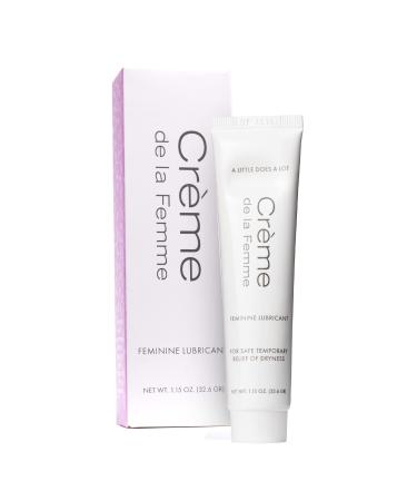 Crme De La Femme 1-Pack, Vaginal Dryness Cream Created by a Woman Doctor, Natural Menopause Dryness Remedy, Vaginal Moisturizer, Free Applicator Included 1.15 Ounce (Pack of 1)
