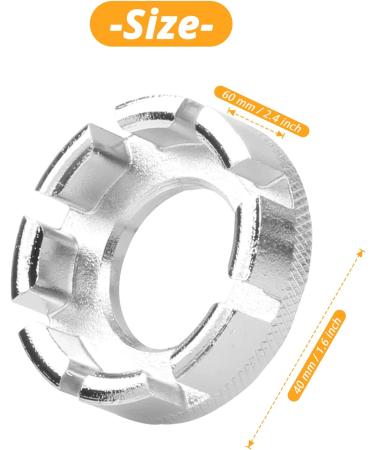 Jawflew Spoke Wrench - 8 Way Bike Rim Truing Tool | Hard Steel Bicycle Spoke Tool for Adjusting Wheel Tension | Silver-1pc - Buy Online on GoSupps.com