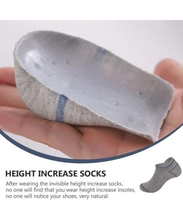 EXCEART Invisible Height Increase Socks - Silicone Heel Lift Inserts for 3.5cm Taller Adults - Buy Online on GoSupps.com