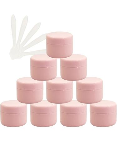 empty jars with lids cosmetic jar B0CL9K7SRC12 PC Empty 50ml Pink Plastic Cosmetic Jars with Screw Lid 50g Small Pot with Inner Linner for Cosmetic Travel Gel Lip Balm + 5X Spatula (Color : Roze S (