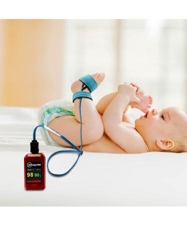 Buy Baby Pulse Oximeter - Fingertip Oxygen Meter for Kids & Adults | Track SPO2 & PR | Infant Foot Sensor | International Shipping - Buy Online on GoSupps.com
