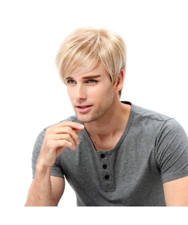 STfantasy Men's Blonde Short Straight Layered Wig - Two-tone Mixed Cosplay Wig for International Shipping - Buy Online on GoSupps.com
