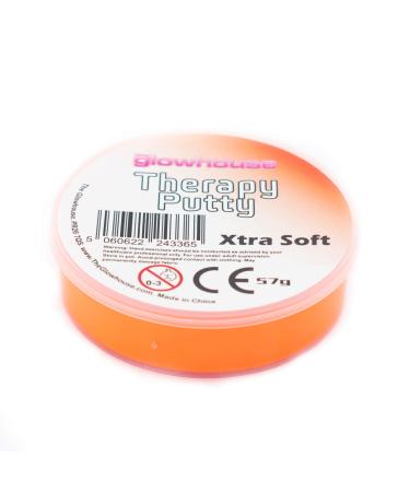 Premium Therapy Putty Squeezable Non-Toxic Hand Exercise Anti-Stress for Adults & Children 57g (Orange - Xtra Soft)