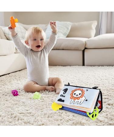 Katutude Baby Fabric Book & Mirror Toy Set - Black White Contrast Pattern | Perfect Gift for Newborns (0-36 Months) | Soft Crackling Book & Bite Ring - Buy Online on GoSupps.com