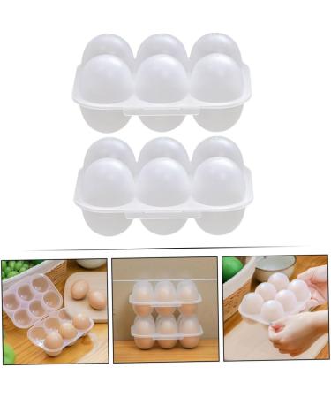PRETYZOOM 2pcs Portable Egg Box Eggs Fridge Egg Container for Refrigerator Egg Boxes Travel Egg Tray Egg Plate - Buy Online on GoSupps.com