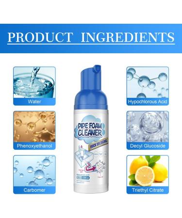 Yugou Drain Cleaner Foam Drain Cleaner Lyko Get out Foam Drain Cleaner - Powerful Clog-Busting Formula for Fast and Effective Results (3 Set) - Buy Online on GoSupps.com