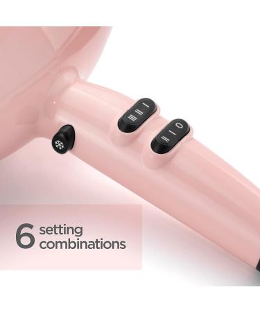 BaByliss Rose Blush 2200W Hair Dryer - Powerful Ionic Lightweight Dryer (Pink) - Buy Online on GoSupps.com