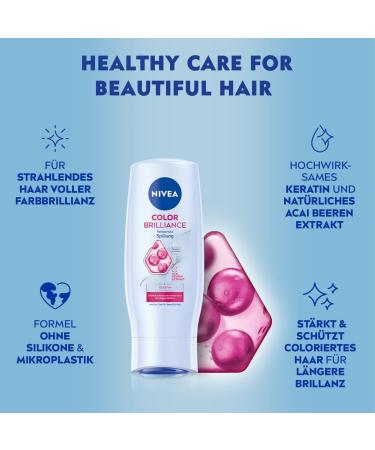 Buy Nivea Color Brilliance Conditioner - 200ml | Color Protection Moisturizing & Keratin Enriched - Buy Online on GoSupps.com