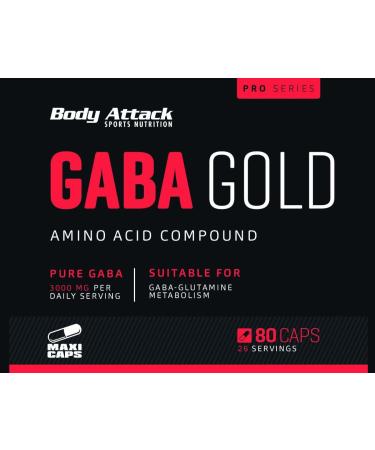 Body Attack Gaba Gold - High-Dose 1000mg GABA Capsules | Boost Performance for Athletes in Germany | 80 Count - Buy Online on GoSupps.com