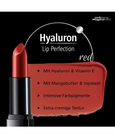  Medipharma Cosmetics Medipharma Cosmetics HYALURON LIP Perfection Lipstick Red 4 g - Buy Online on GoSupps.com