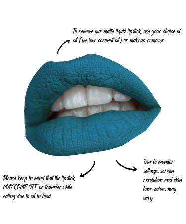 Mynena Ivy Teal Liquid Lipstick - Matte, Long Lasting, Waterproof, Vegan & Cruelty-Free - Buy Online on GoSupps.com