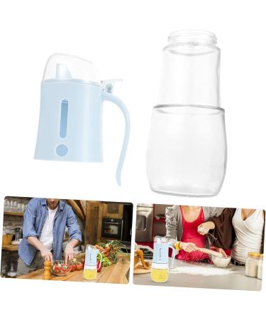 Zerodeko Glass Oil Pot Soy Sauce Pot 2 Pcs Oil Can Plastic With Handle Vinegar Bottle Thicken Glass Soy Sauce Pot Leakage-proof Oil Bottle 20X9X8CMx2pcs Bluex2pcs - Buy Online on GoSupps.com