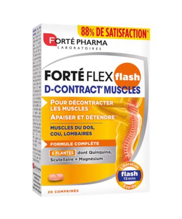 Forté Pharma - Forté Flex Flash Contract Muscles - Relaxing Muscle Supplement - Quinquina Magnesium Elderberry Horsetail - 20 tablets, 2/day